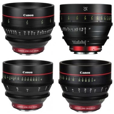 Canon 4 Lens Cinema Prime Kit 24-35-50-85