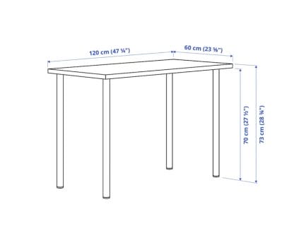 Tavolo scrivania bianco 120cm