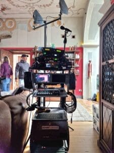 PSC euro sound cart con monitor blackmagic